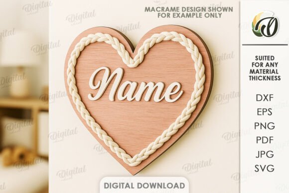 Charming Laser Cut Designs for Kids' Macrame Decor