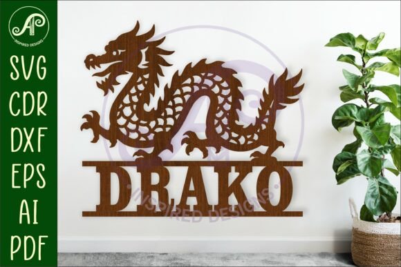 Chinese Dragon Personalized Name Sign
