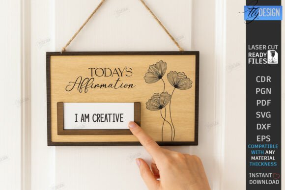 Create Daily Mantras with Interchangeable Affirmation Sign Laser Art