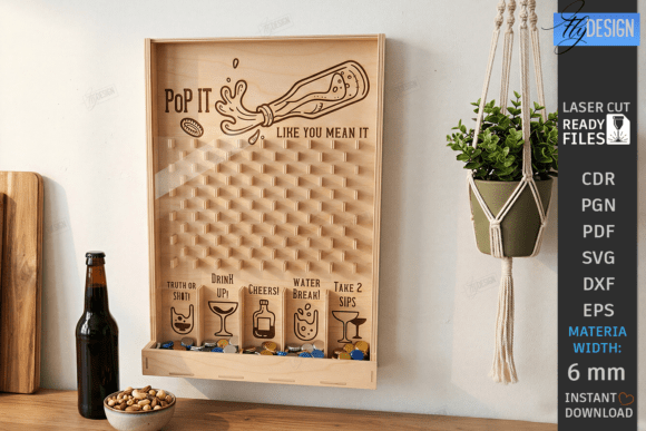 Drink Drop Bar Game: Fun Laser Cut Party Fun