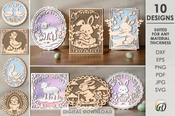 Easter Wall Signs Bundle Laser Cut