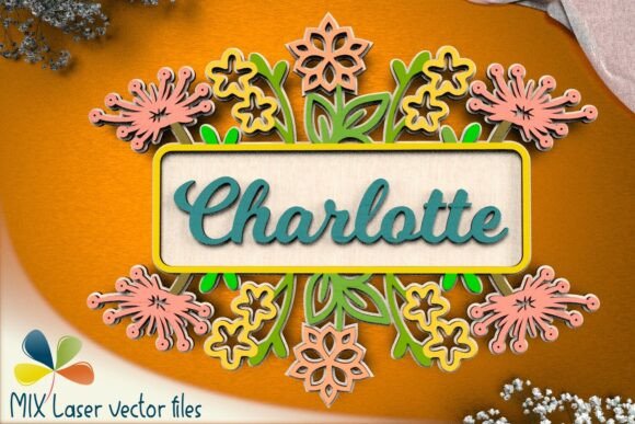 Floral Name Plaque SVG: A Charming Laser Cut Design