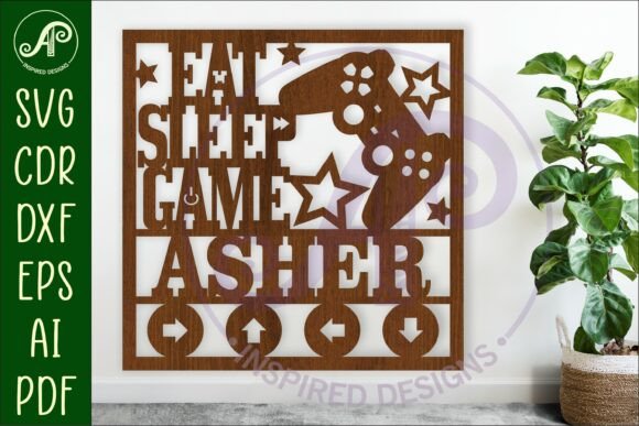 Gamer Themed Laser Cut Name Signs & Cards