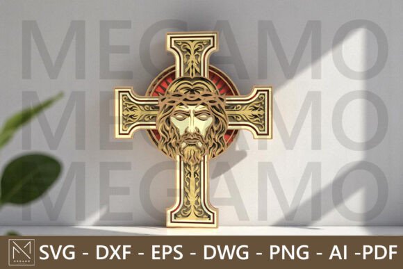 Jesus Cross Layered Laser Cut SVG Design
