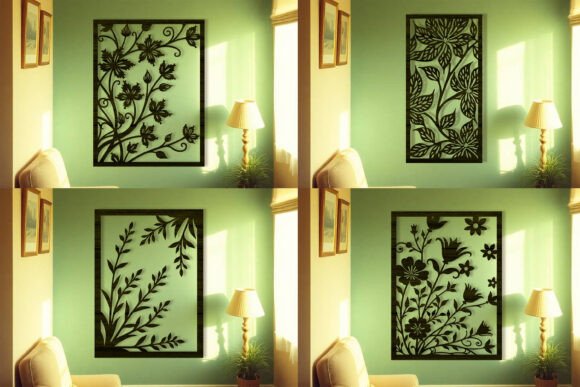 Laser Cut Floral Panel SVG Bundle for Stunning Designs