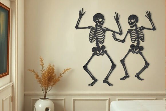 Laser Cut Skeleton Wall Art SVG for Your Projects