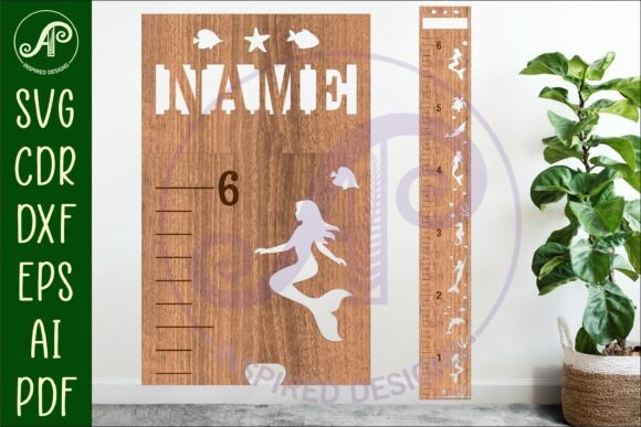 Mermaid Personalize Height Chart Imperia: A Magical Growth Keepsake