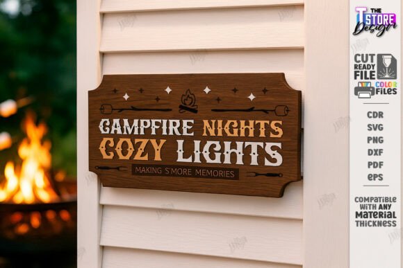 S'mores Station Sign Laser Cut | Outdoor Décor
