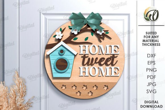 Spring Round Sign Laser Cut