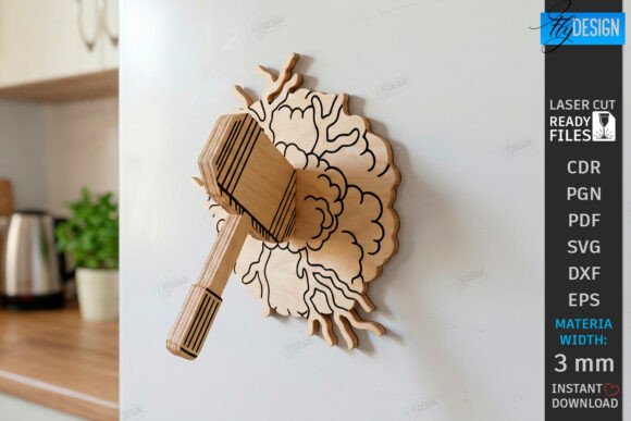 Unique Laser Cut Kitchen Magnets for Home & Workshop