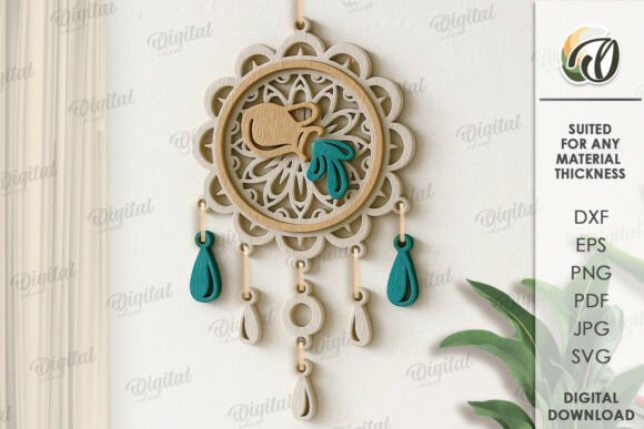 Zodiac Sign Dream Catcher Lasercut: Digital Design Files